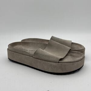 James Perse Los Angeles Suede Sandals Slides Women's 9 Quiet Luxury